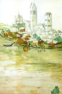 Historische Ansicht Zell am See, Illustration; Bezirksarchiv Pinzgau; Zell am See